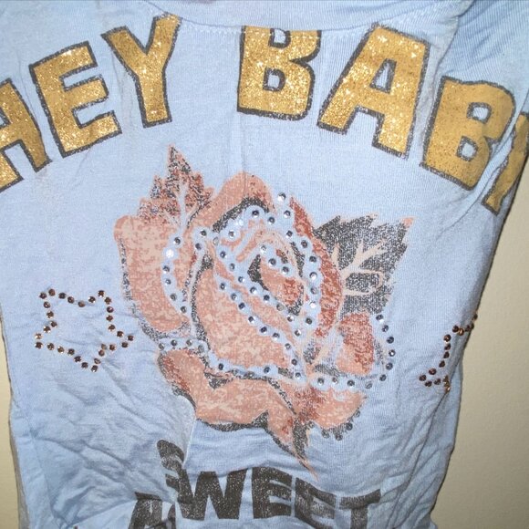 Urban Outfitters Baby Blue Vintage Retro Top - Picture 3 of 3